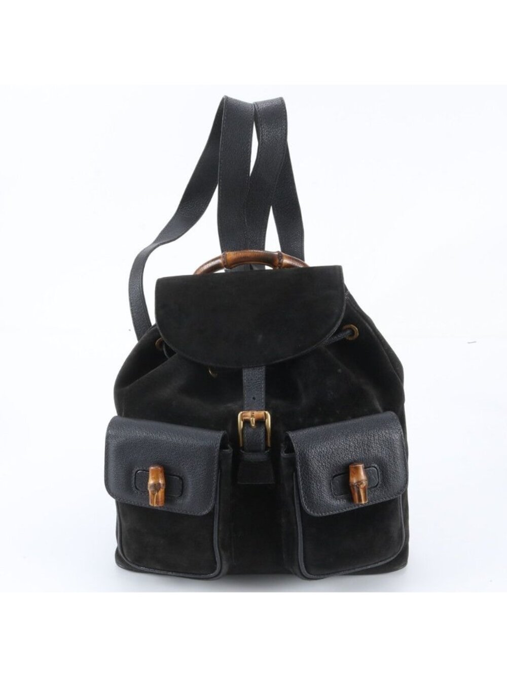 Gucci Vintage Bamboo Leather Backpack